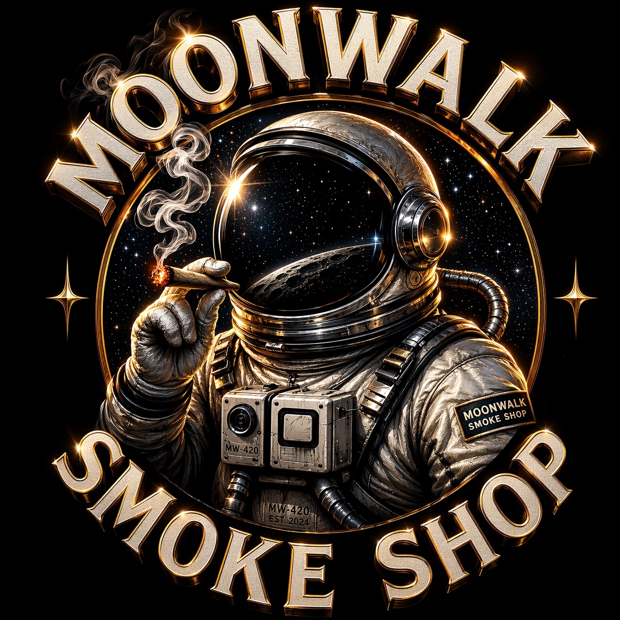 Moonwalk Smoke Shop emblem